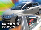 Deflektory okien Citroen C4 I. 5d 2004-12/2010r. (+ zadné 2 ks)