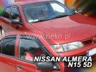 Deflektory okien NISSAN ALMERA  N-15, 4-dver./ 5-dver. r. 1995-2000 (+zadné)