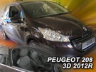 Deflektory okien PEUGEOT 208 3D 2012R→