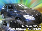 Deflektory okien SUZUKI SX4 II  S-CROSS 5D 08/2013R→(+Zadné)