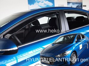 Deflektory okien Hyundai ELANTRA (VI) 4d 2016r.→ (+zadné 2 ks)