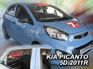 Deflektory okien Kia PICANTO II 5d 2011-2017r. (+zadné 2 ks)