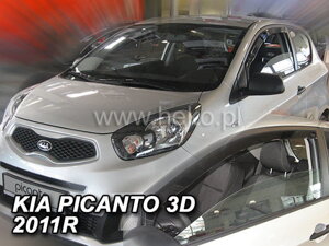 Deflektory okien Kia PICANTO II 3d 2011-2017r. (predné 2 ks)