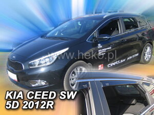 Deflektory okien KIA CEE`D II 5D od r.  05/2012 → SW (+zadné 2 ks)