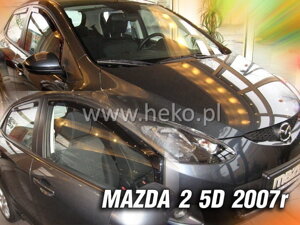 Deflektory okien MAZDA 2  II    5d  06.2007-2009R.  (+Zadné)