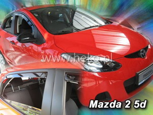 Deflektory okien MAZDA 2  III   5d  2009-2014R. (+Zadné)