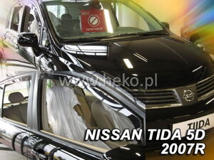 Deflektory okien NISSAN TIDA 4D 2007R → (+Zadné) (HTB)