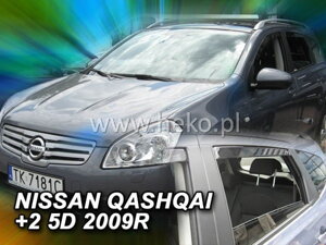 Deflektory okien NISSAN QASHQAI (+2) 5-dver. r. 11/2008-2013 (+zadné)