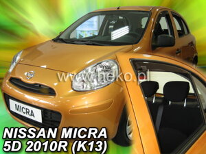 Deflektory okien NISSAN MICRA  K 13, 5d  11/2010-2017r.(+Zadné)