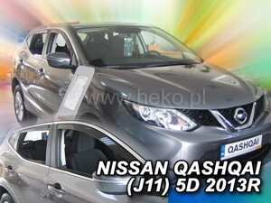 Deflektory okien NISSAN QASHQAI ( II ) J11  5D  2013R →(+Zadné)