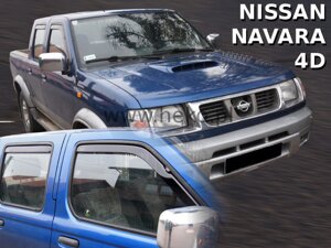 Deflektory okien NISSAN NAVARA / PICK UP D22 / NP300  4d 2001 – 2005r. (+Zadné)