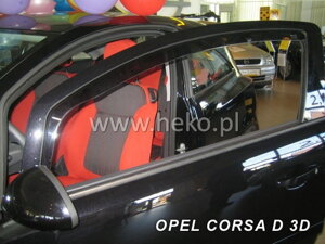 Deflektory okien OPEL CORSA  D/E  3d  09/2006R→
