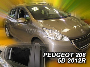 Deflektory okien PEUGEOT 208 5D 2012r-2019r. .(+Zadné)