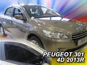 Deflektory okien PEUGEOT 301 4D 2013R. →