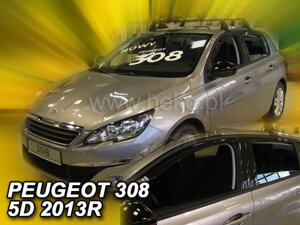 Deflektory okien PEUGEOT 308 II 5-dver. od r. 2013 → (+zadné)