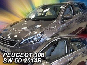 Deflektory okien PEUGEOT 308 II 5D 2014R→(+Zadné) SW