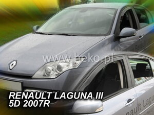 Deflektory okien RENAULT LAGUNA III 5D 2007r.-2015r. (+Zadné)