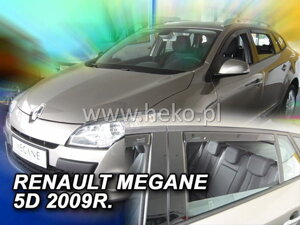 Deflektory okien RENAULT MEGANE  III GRANDTOUR 4/5-dver. r. 2009-2016(+zadné)