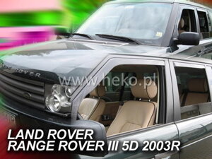 Deflektory okien LAND ROVER RANGE ROVER III 5-dver. r. 2002-2012  (+zadné)