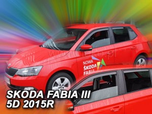 Deflektory okien ŠKODA FABIA III 5-dver od r. 2014 → (+Zadné) HTB / COMBI