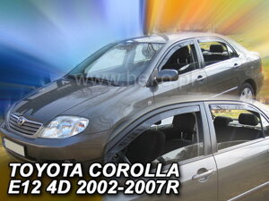 Deflektory okien TOYOTA COROLLA E12  4d 2002- 03.2007r. (+Zadné) sedan