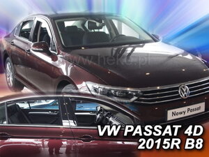 Deflektory okien VW PASSAT  B8 4D 2014R→(+zadné) SEDAN