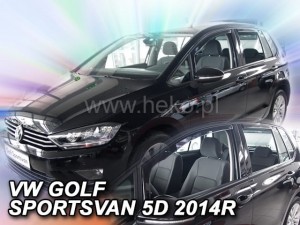 Deflektory okien VW GOLF  SPORTSVAN 5D 2014R →(+Zadné)