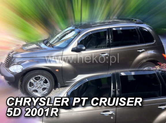 Deflektory okien CHRYSLER  PT CRUISER 5D 2001→(+zadne 2ks)