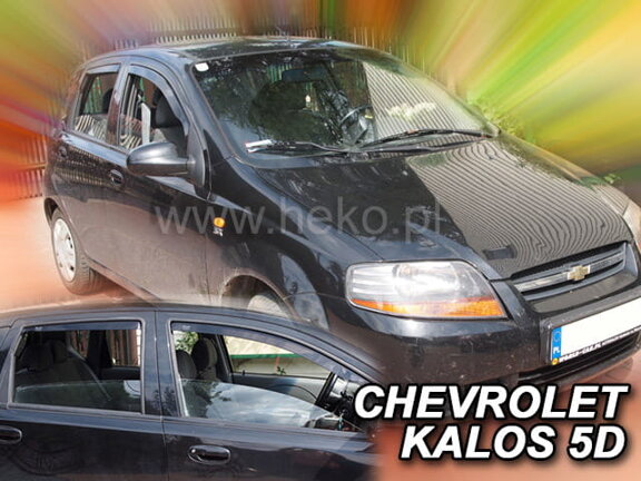 Deflektory okien Chevrolet KALOS 5d 2004-2008r htb (+zadné 2 ks)