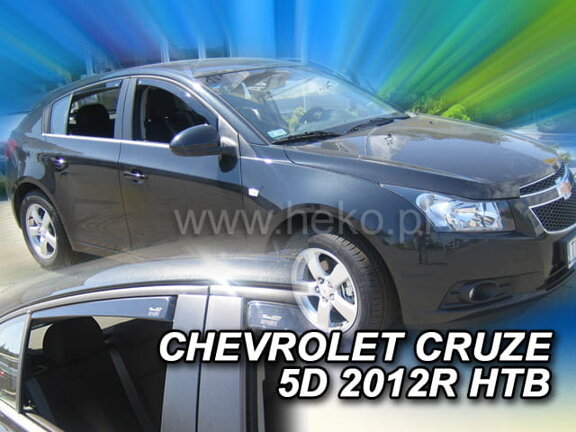 Deflektory okien Chevrolet CRUZE 5d 2011r.→ htb (+zadné 2 ks)