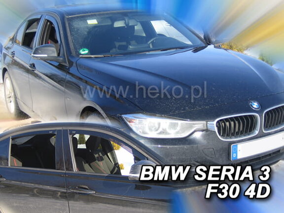 Deflektory okien BMW seria 3, F 30, 2012→  (+ zadné 2 ks)