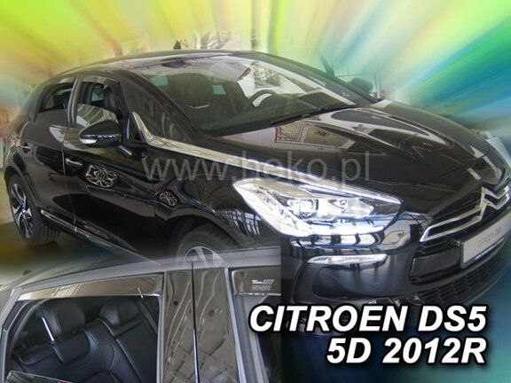 Deflektory okien Citroen DS5 5d 2012r.→ (+ zadné 2 ks)