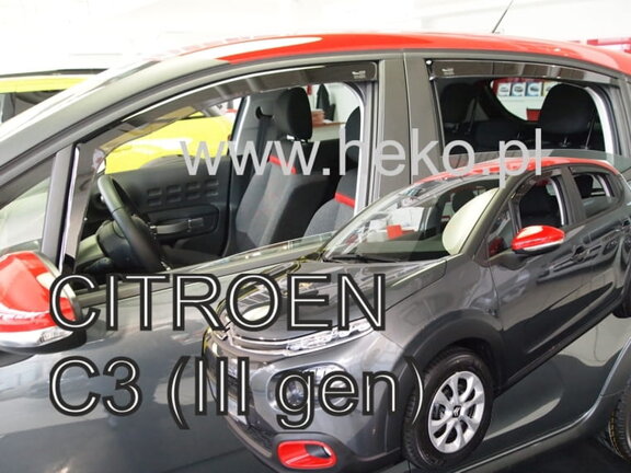 Deflektory okien Citroen C3 III 5d 2017r.→ (+ zadné 2 ks)