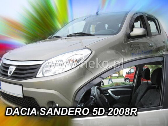 Deflektory okien Dacia SANDERO I / STEPWAY I 5d 2008-2012R. (predné 2 ks)