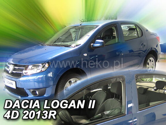 Deflektory okien DACIA LOGAN II 4-dver. od r. 2013→(+ zadné 2 ks)