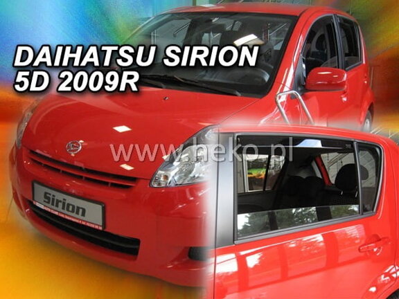 Deflektory okien DAIHATSU SIRION 5D 2005R.→(+zadné)