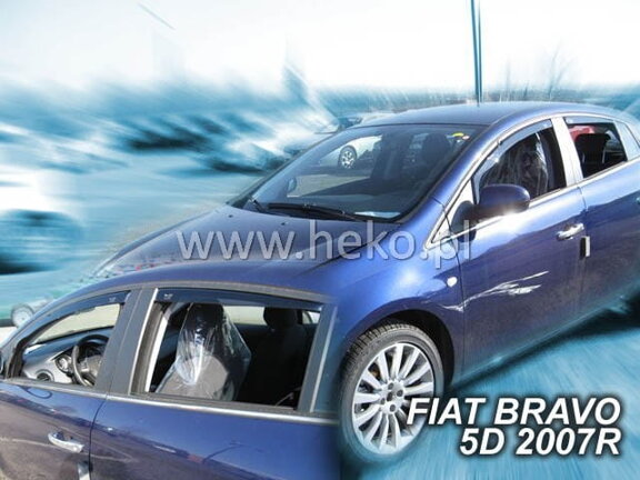 Deflektory okien FIAT BRAVO 5-dver. od 03.2009r. →  (+zadné 2 ks)