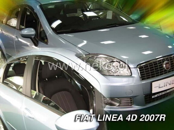 Deflektory okien Fiat LINEA 4D 2007R → (+zadné 2 ks)