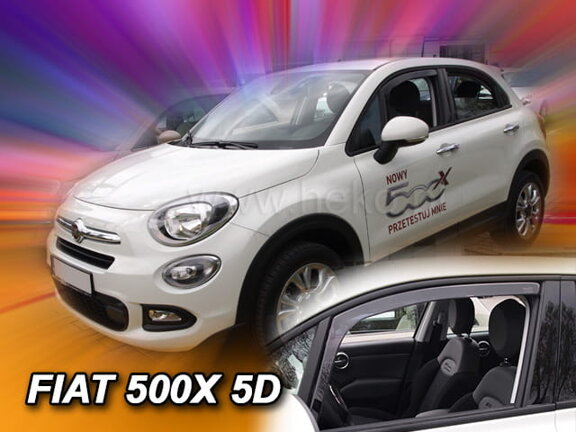 Deflektory okien Fiat 500X 5D 2015R. → (predné 2 ks)