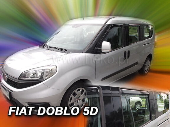 Deflektory okien FIAT DOBLO II   5-dver. od r. 2010 →  (+zadné 2 ks)