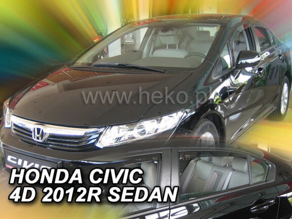 Deflektory okien Honda CIVIC IX 4d 2012-2015R sedan (+zadné 2 ks)