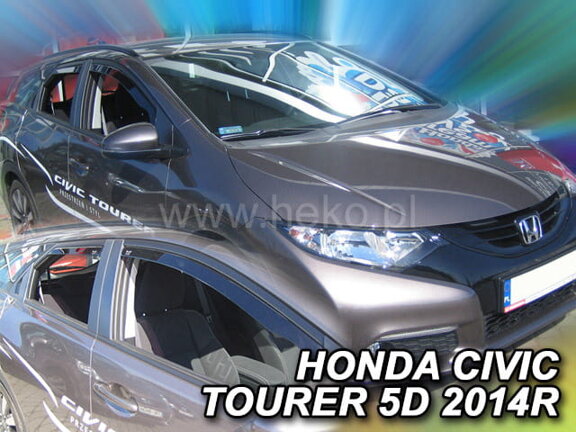 Deflektory okien Honda CIVIC TOURER 5d 2014r. → (+zadné 2 ks)