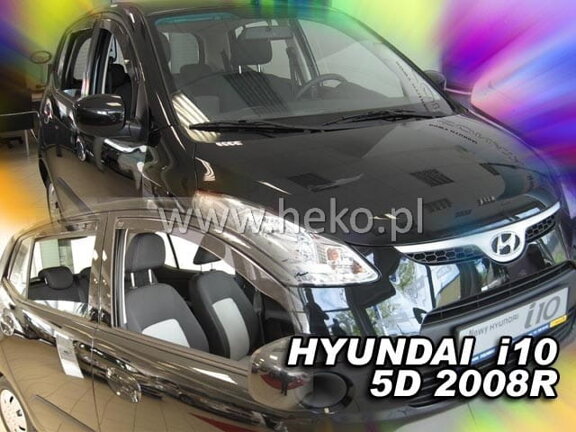 Deflektory okien Hyundai i10 I 5d 2007-2013r. (+zadné 2 ks)