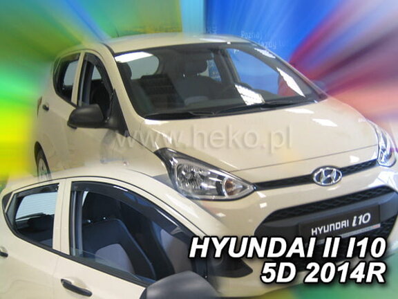 Deflektory okien Hyundai i10 II 5d 2014r.→ (+zadné 2 ks)