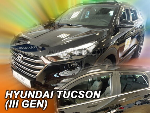Deflektory okien Hyundai TUCSON III 5d 2015r → (+zadné 2 ks)