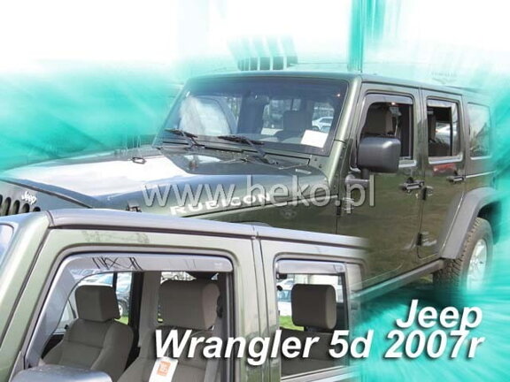 Deflektory okien Jeep WRANGLER (JK) 3/5d 2007r → (predné 2 ks)