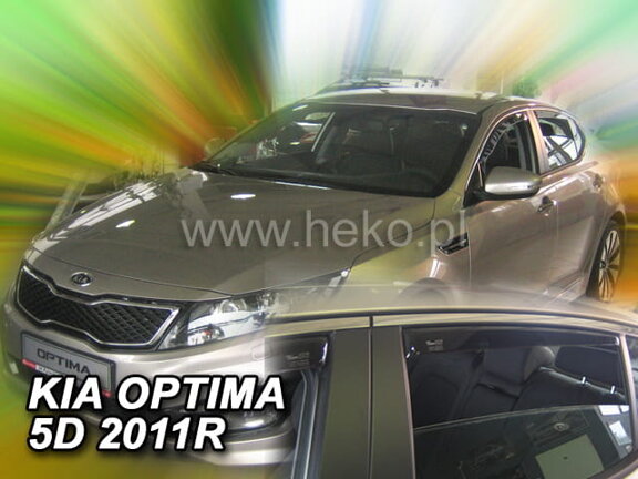 Deflektory okien Kia OPTIMA (TF) (III gen) 5d 2010-2015r. (+zadné 2 ks)