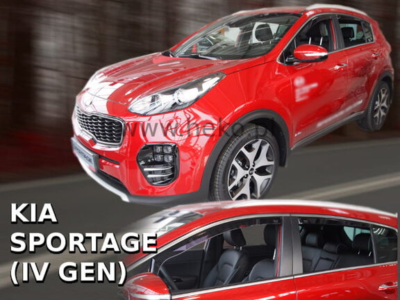 Deflektory okien Kia SPORTAGE IV 5d 2016r.→ (+zadné 2 ks)