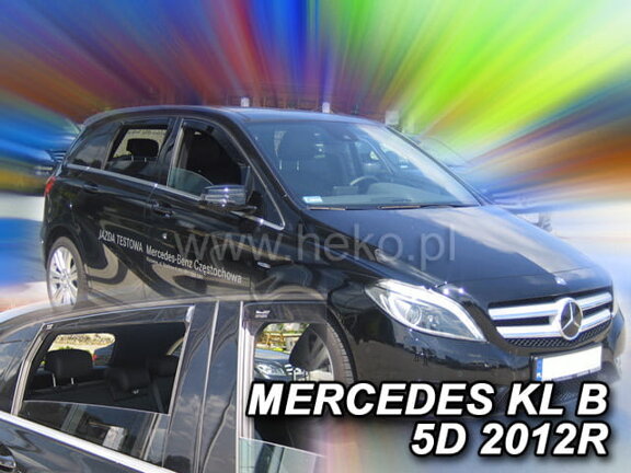 Deflektory okien MERCEDES klasy B  W246 5d  od 2011r.→(+Zadné)