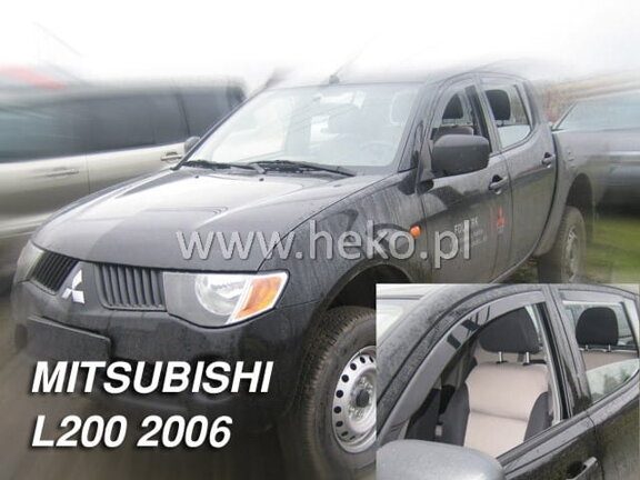 Deflektory okien MITSUBISHI L-200 (IVgen)  2/4d  (single/double cab) 06.2006-2016r.